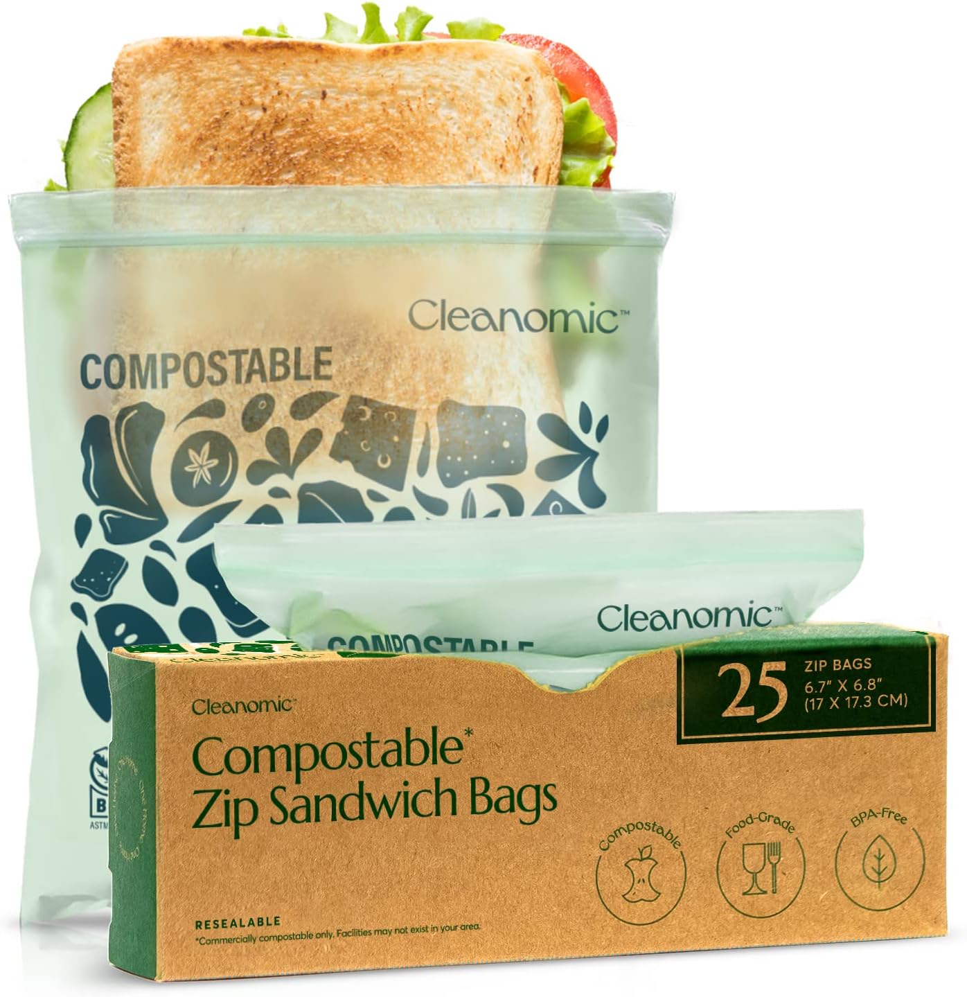 GreenGuard Compostable Zip Bags