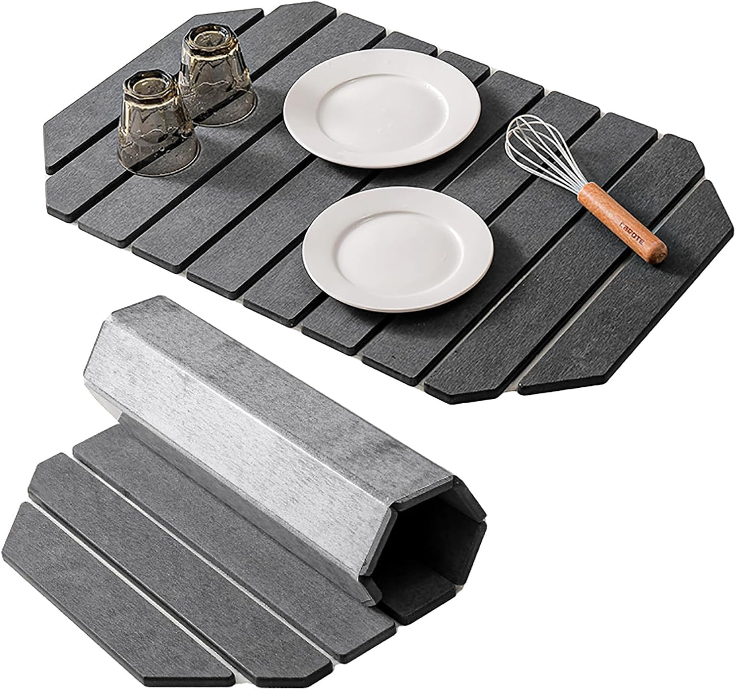 EcoHaven Dark Gray Stone Drying Mat